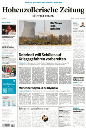 Cover of Hohenzollerische Zeitung