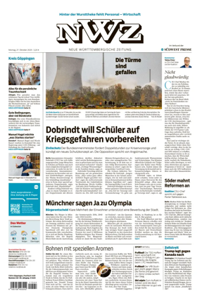 Cover of NWZ  (Göppinger Kreisnachrichten)