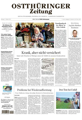 Cover of Ostthüringer Zeitung (Saale-Holzland-Kreis)