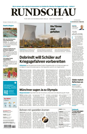 Cover of Rundschau für den Schwäbischen Wald – Der Kocherbote