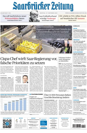 Cover of Saarbruecker Zeitung