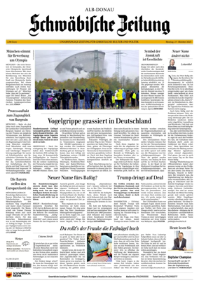 Cover of Schwaebische Zeitung (Alb-Donau)