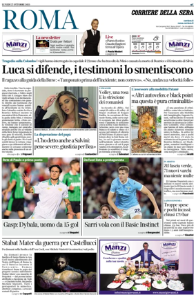 Cover of Corriere della Sera (Roma)