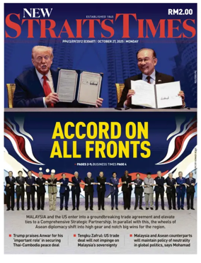 Cover of New Straits Times