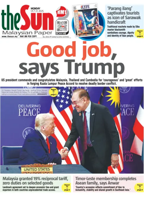 Cover of The Sun (Malaysia)