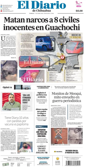 Cover of El Diario de Chihuahua