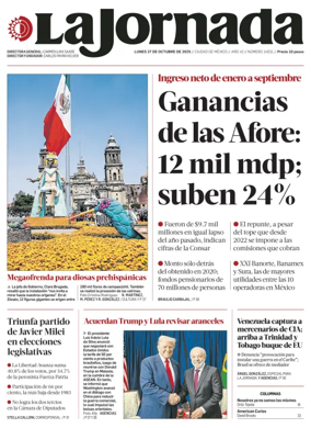 Cover of La Jornada