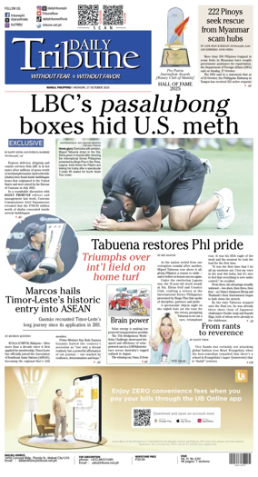 Cover of Daily Tribune (Philippines)