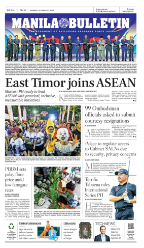 Cover of Manila Bulletin