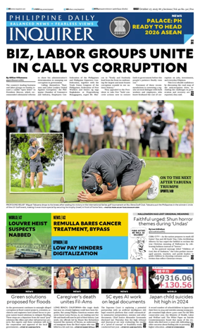Cover of Philippine Daily Inquirer