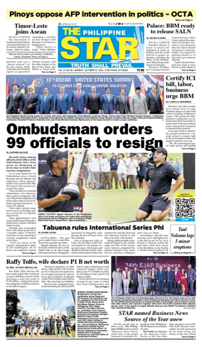 Cover of The Philippine Star