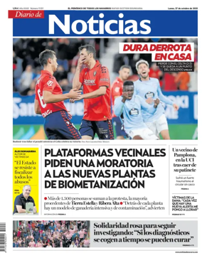 Cover of Diario de Noticias (Spain)