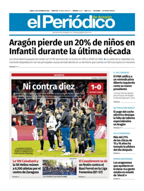Cover of El Periódico Aragón