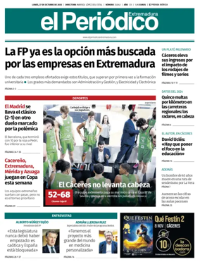 Cover of El Periódico Extremadura