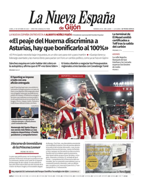 Cover of La Nueva España (Gijón)