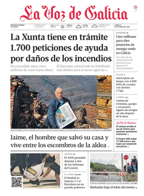 Cover of La Voz de Galicia (Ourense)