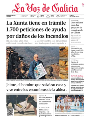 Cover of La Voz de Galicia (Santiago)