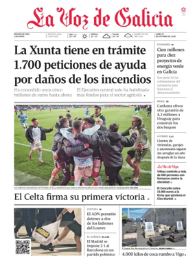 Cover of La Voz de Galicia (Vigo)