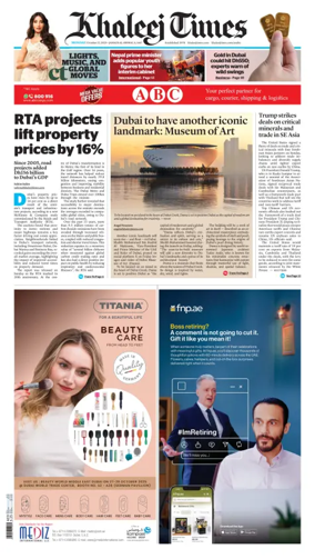 Cover of Khaleej Times