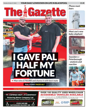 Cover of Blackpool Gazette