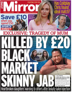 Cover of Daily Mirror (Northern Ireland)