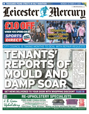 Cover of Leicester Mercury