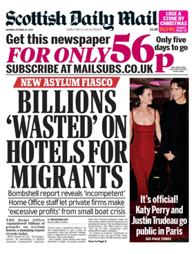 Cover of Scottish Daily Mail