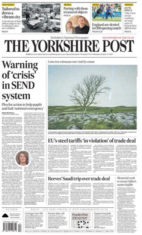 Cover of Yorkshire Post