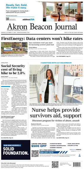 Cover of Akron Beacon Journal