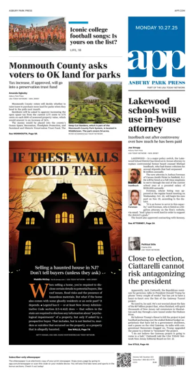 Cover of Asbury Park Press