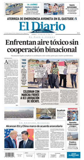 Cover of El Diario de El Paso