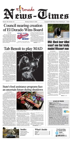 Cover of El Dorado News-Times (VCID - Camden News)