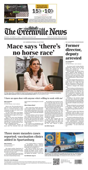 Cover of The Greenville News