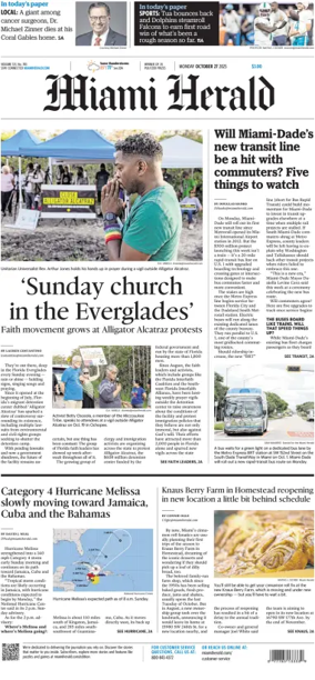 Cover of Miami Herald