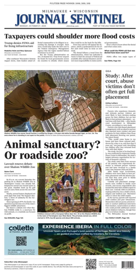 Cover of Milwaukee Journal Sentinel