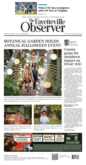 Cover of The Fayetteville Observer