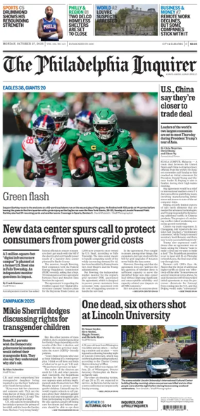 Cover of The Philadelphia Inquirer (South Jersey edition)