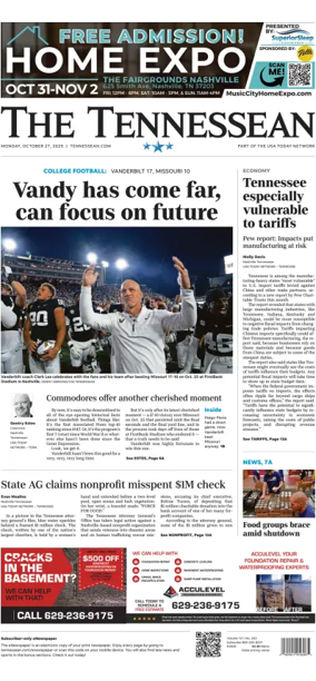 Cover of The Tennessean