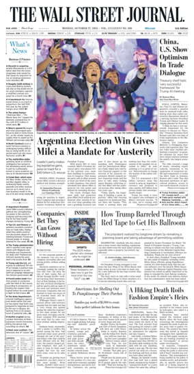 Cover of The Wall Street Journal