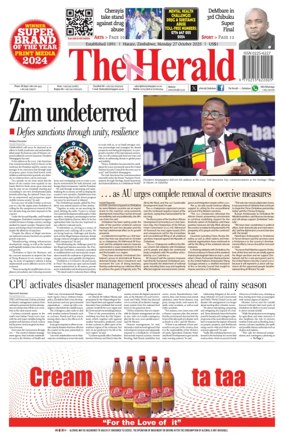 Cover of The Herald (Zimbabwe)