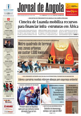 Cover of Jornal de Angola