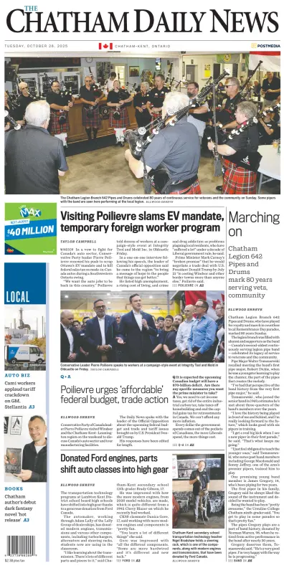 Cover of The Chatham Daily News