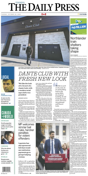Cover of The Daily Press (Timmins)