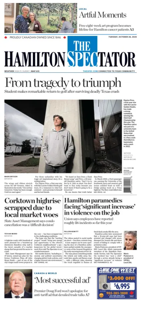 Cover of The Hamilton Spectator