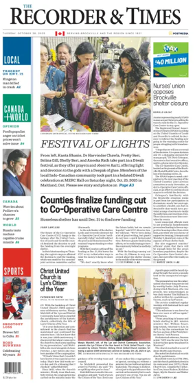 Cover of The Recorder & Times (Brockville)