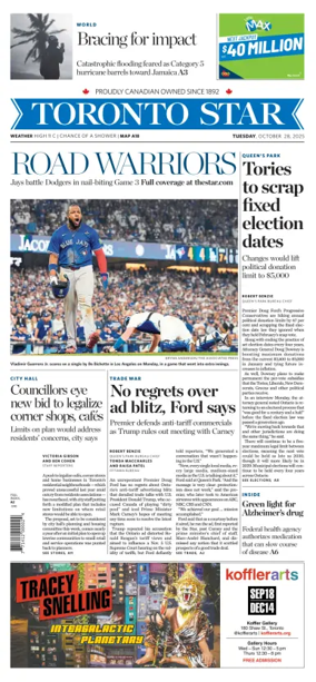 Cover of Toronto Star