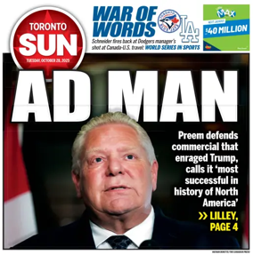 Cover of Toronto Sun