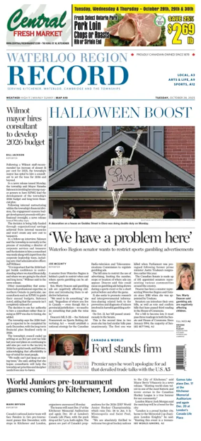 Cover of Waterloo Region Record