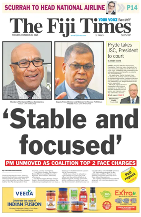 Cover of The Fiji Times