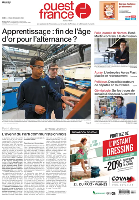 Cover of Ouest France (Auray)